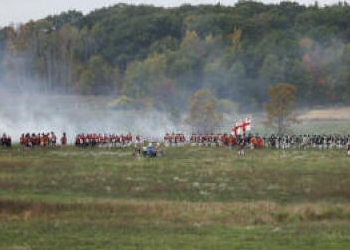 Scene from the 25th reenactment of the Battles of Saratoga