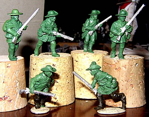 American riflemen, advancing