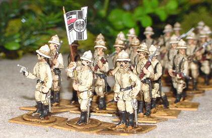 Seebataillon Troops marching through the Jungle