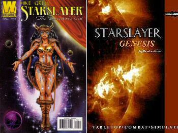 Starslayer comic (left) and Starslayer game (right)