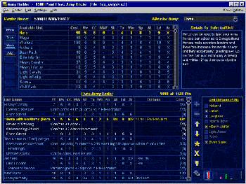 Screenshot of Army Builder V2.0