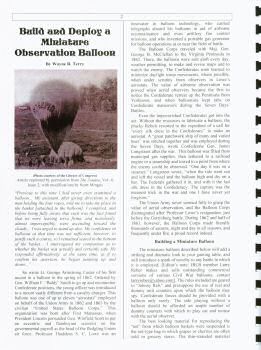 Build and Deploy a Miniature Observation Balloon article