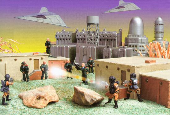 Night falls on Tsarina, and the firefight continues. Photography by Richard Ellis.