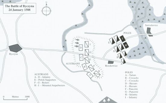 Byczyna map