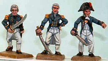 French naval officers in 28mm scale