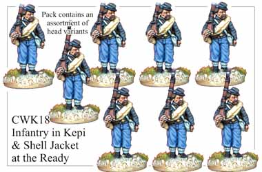 Infantry in Kepi and Shell Jacket at the Ready