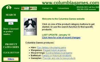 Columbia Games website