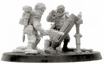 One of the Tallarn heavy weapons teams