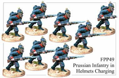 Prussian Infantry in Helmets, Charging