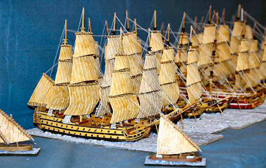 Some of Merrimack/Old Glory Shipyard Napoleonic models