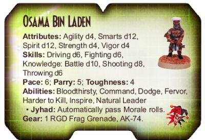 Osama bin Laden unit card