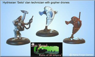 Seloi Clan Technician with Gopher Drones