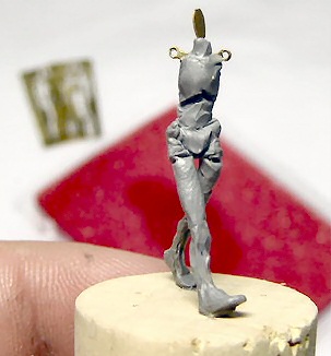 Sculpting with the etched-brass frame