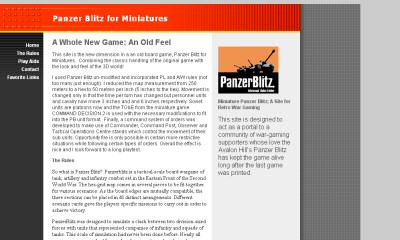 PanzerBlitz with Miniatures website