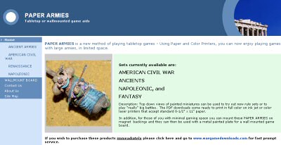 New website for the Paper Armies products