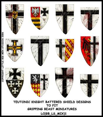 Teutonic knight - banner shield designs (Gripping Beast)