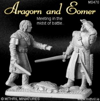 Lord of the Rings 'Aragorn meets Eomer in the midst of battle' 32mm scale metal figure from Mithril Miniatures