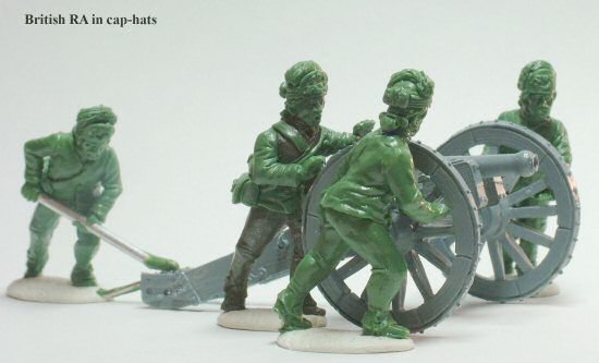 British Royal Artillery in cap-hats
