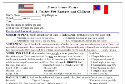 Brown Water Navies - Quick Start version