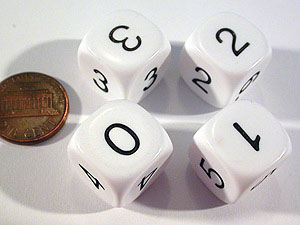 4-piece set of Non-Transitive dice $4.75 USD