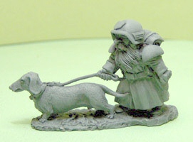 Scrunt dog handler with dachshund
