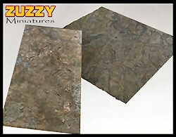 The 2'x4' and 3'x3' Terra-Flex gaming mats