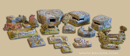 15mm WWII bunkers, entrenchments, bases, objectives and more!