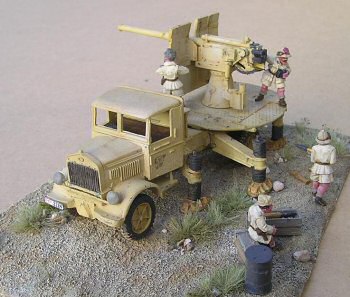 Cannone 90/53 su autocarro Lancia 3RO