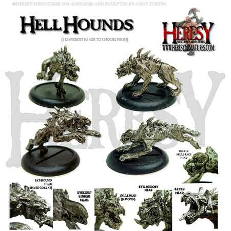 HellHounds, designed and sculpted by Andy Foster