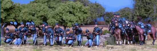 Federals dismounted