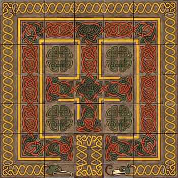 Celtic Tiles - Painted Sample