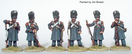 FN92 - Chasseurs a Pied of the Imperial Guard in greatcoats, standing casually