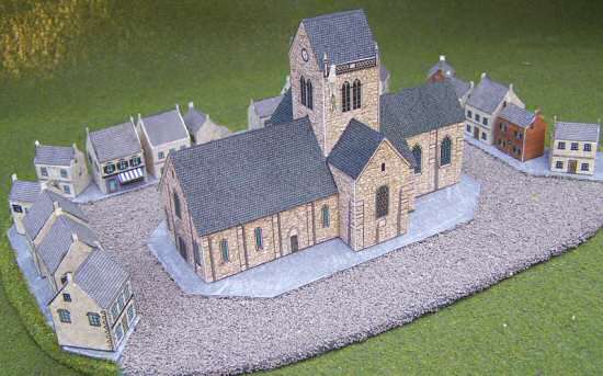 St. Mere Eglise Church in microscale