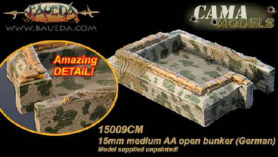 15009CM - German 15mm medium AA open bunker