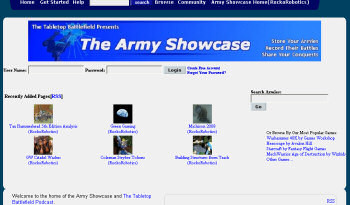 Army Showcase website
