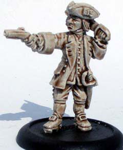 Royal Navy lieutenant with a pistol & a cutlass
