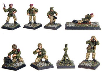 WW2359 British Airbourne Command Set II & WW2360 British Airbourne Mortar Team