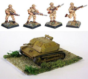 WW2361 British Eighth Army Riflemen II & WW2362 Polish TK3 Tankette