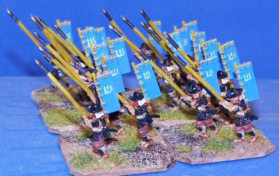 Ashigaru spears from Peter Pig; painted by Dave Marcroft