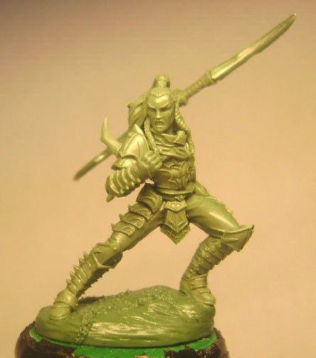 Dark Elf Warrior with Double Bladed Sword