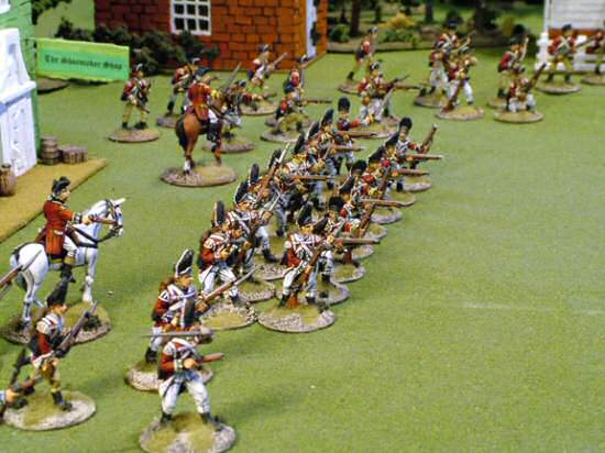 The British are forming up to deal with those upstart rebels...