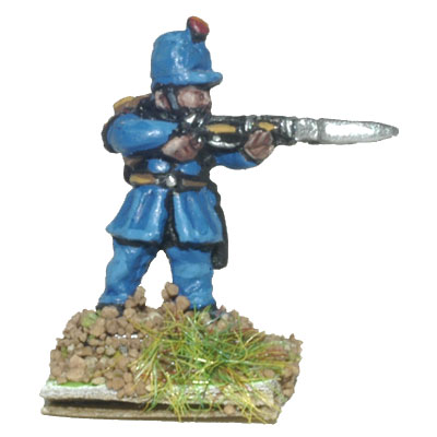 10mm French infantry firing