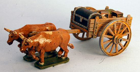 Ox Cart with Supplies w/spoked wheels