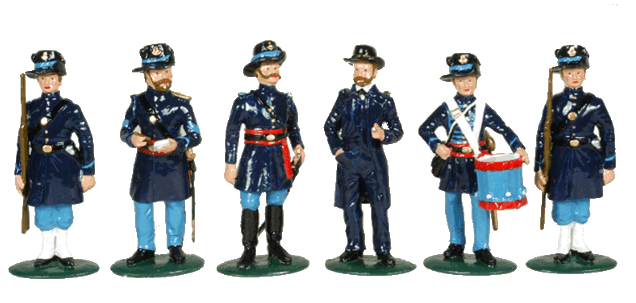 General Grant, Officer, Sergeant, Drummer and 2 Privates
