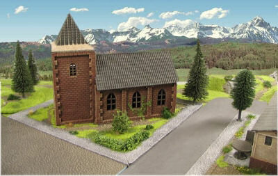 Church, perfect for 20mm and also for 25-30mm