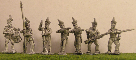 Brunswick Lieb battalion, firing
