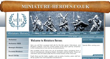 Miniature Heroes website