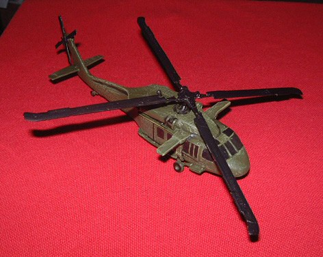 Relief aid, from a Blackhawk helicopter