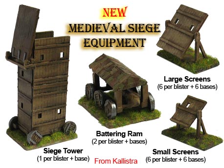 The New Medieval Siege Equipment 10/12mm Scale