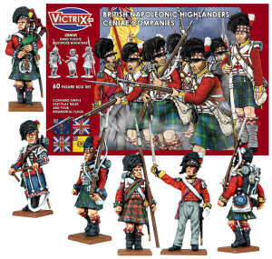 15 British Napoleonic Highlander Centre Companies Victrix Plastic Sprue 15* 28mm 